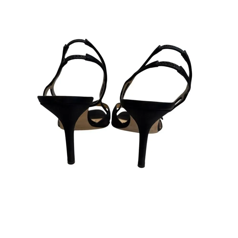 Kate Spade Lover Sandals in Black Satin, 11